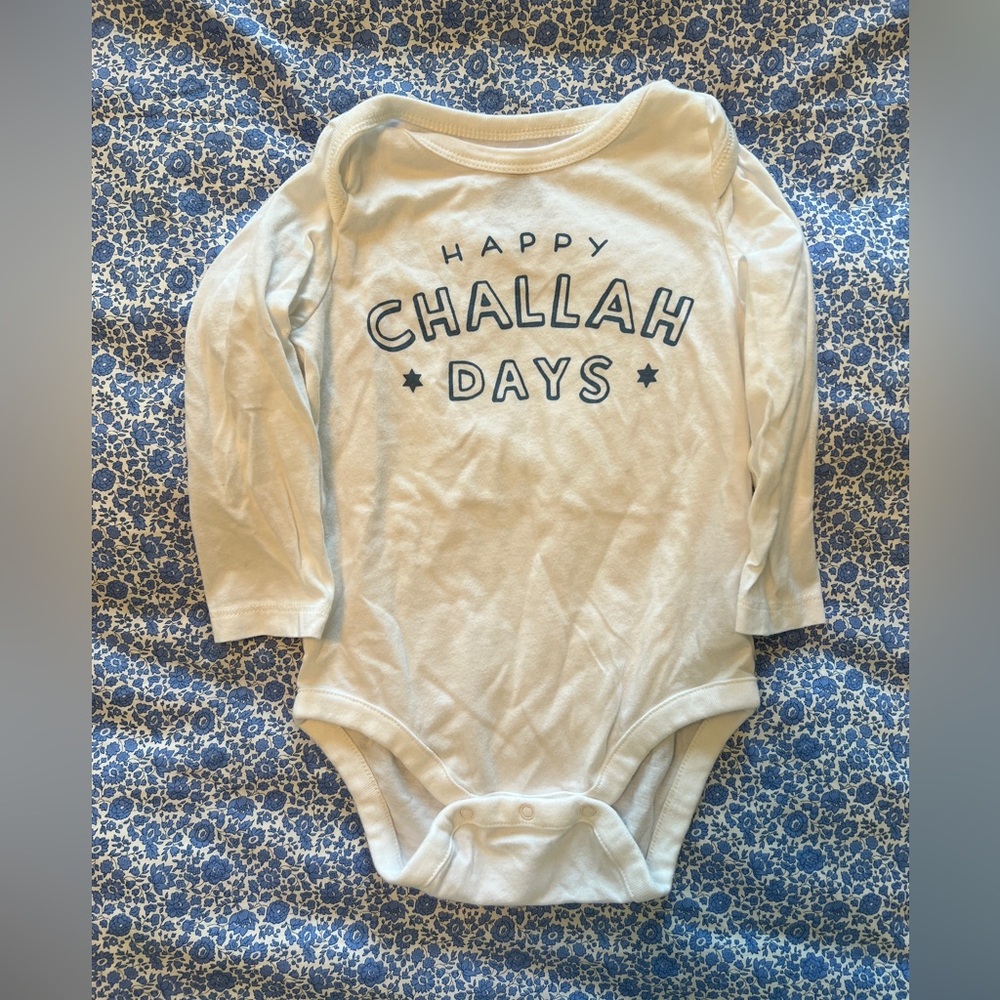Baby GAP Happy Challah Days Long sleeve onesie 12-18M